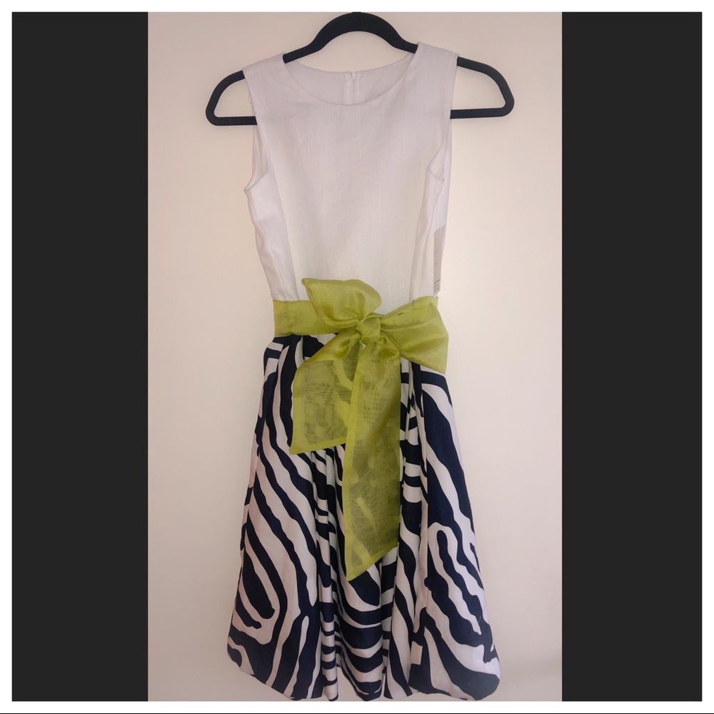 Susanne Lively Designs Linen Zebra Print Dress